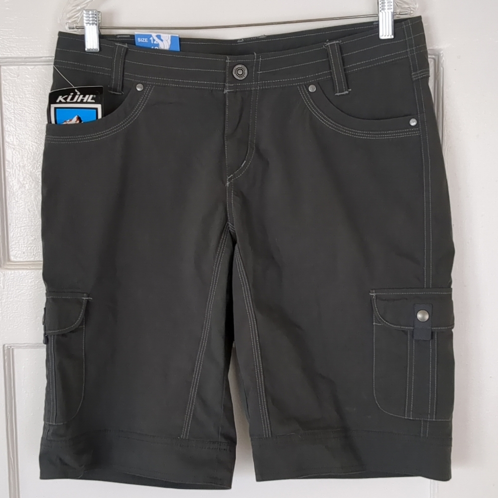 Kuhl Carbon Shorts Sz 12 Dark Gray 34 Waist Womens Hiking Travel